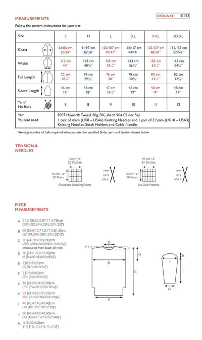 Sirdar 10153 Haworth Tweed DK (PDF) Knit in a Box