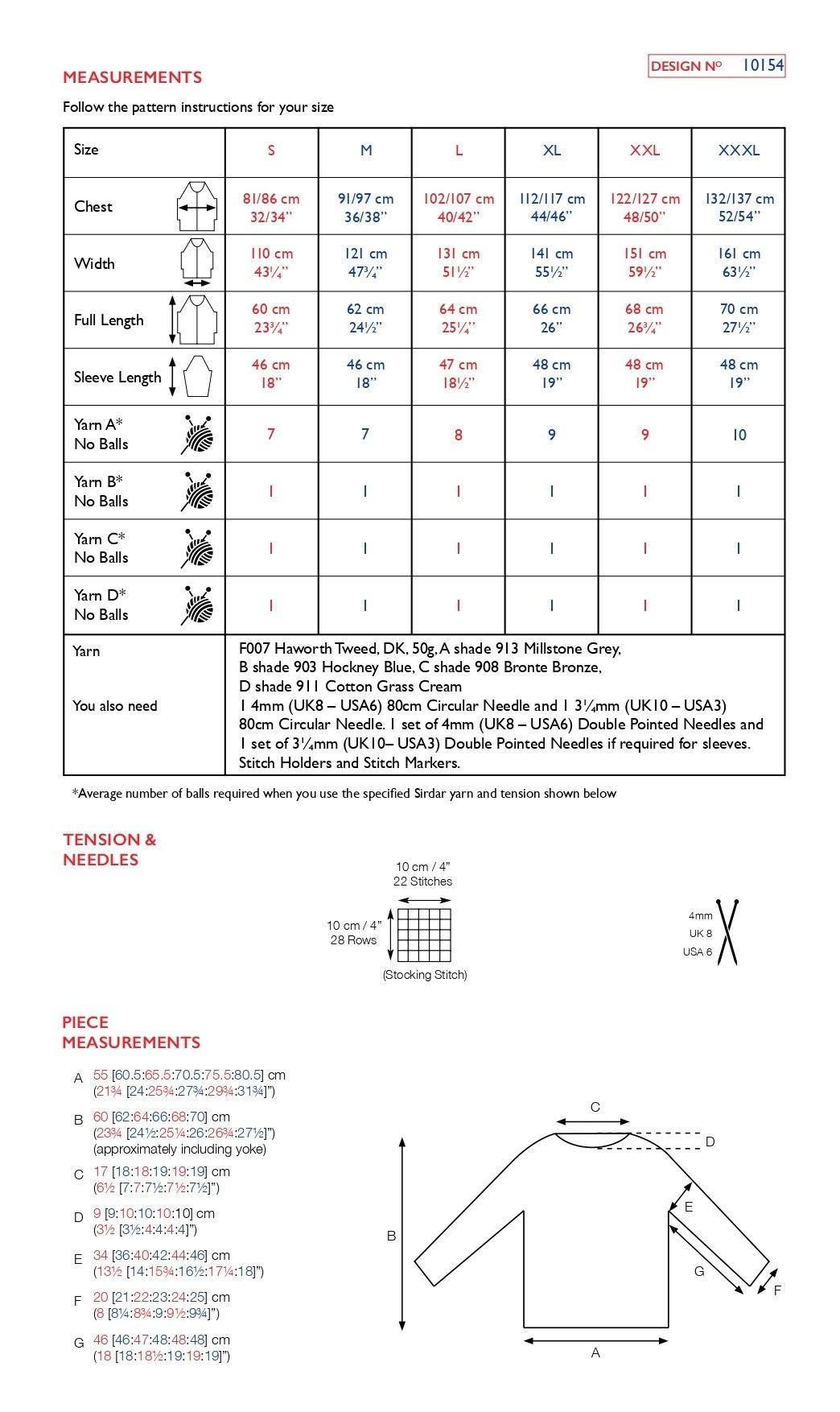 Sirdar 10154 Haworth Tweed DK (PDF) Knit in a Box