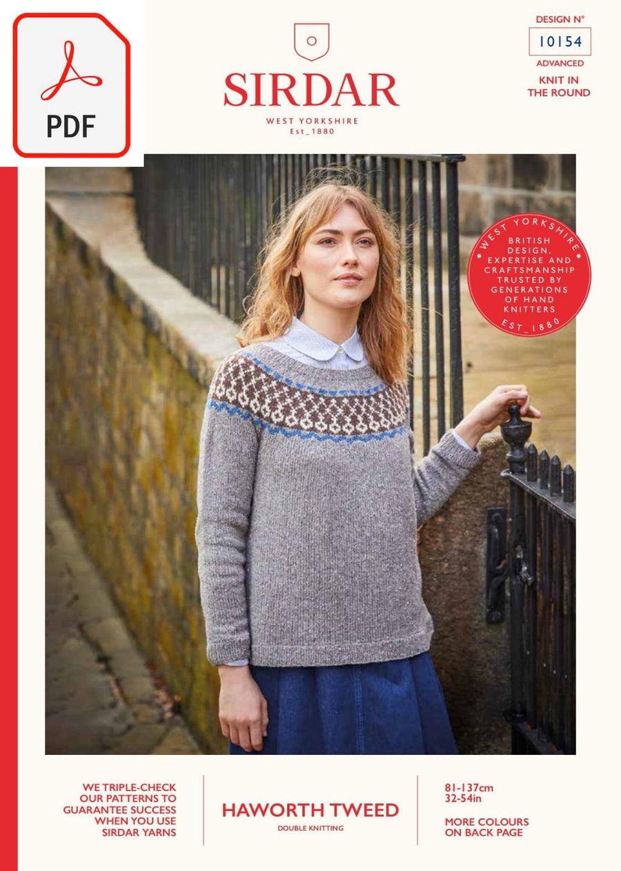 Sirdar 10154 Haworth Tweed DK (PDF) Knit in a Box 