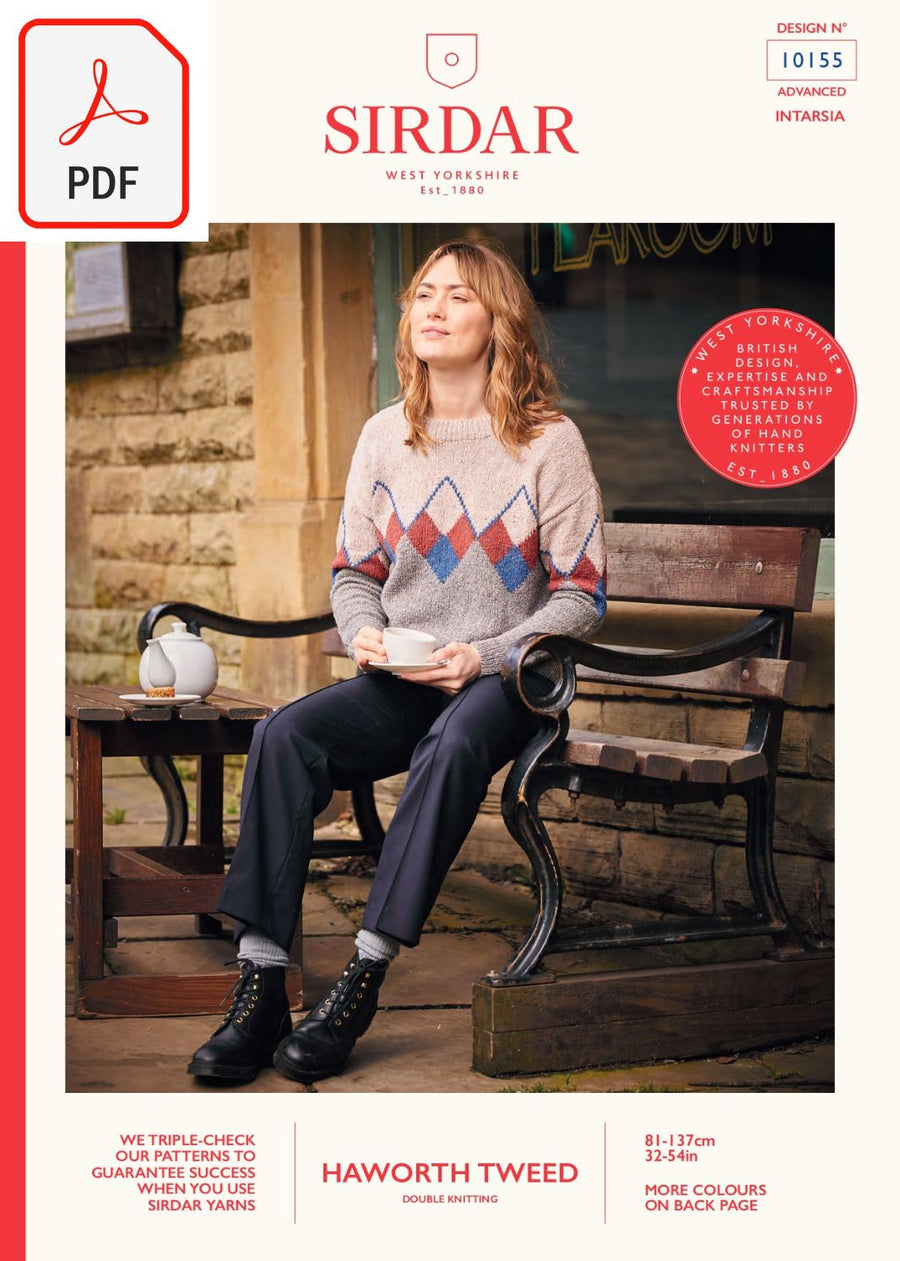 Sirdar 10155 Haworth Tweed DK (PDF) Knit in a Box 