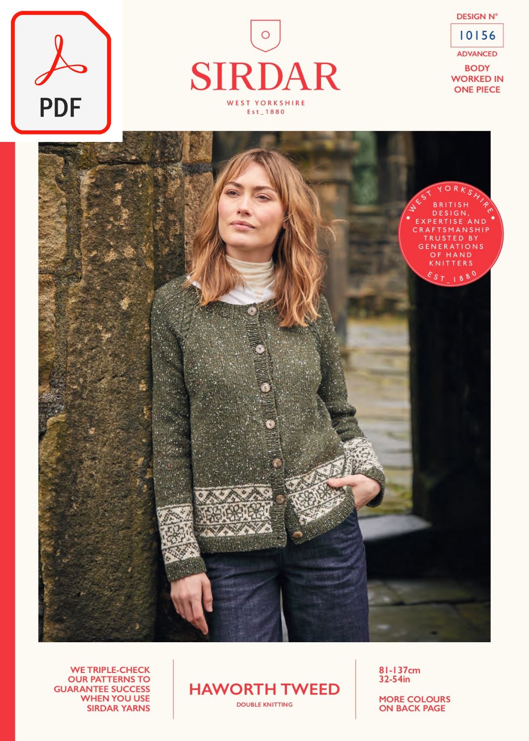 Sirdar 10156 Haworth Tweed DK (PDF) Knit in a Box