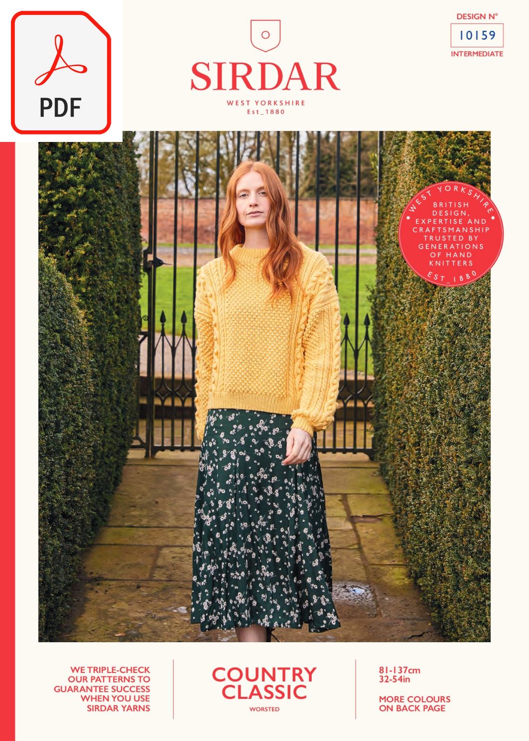 Sirdar 10159 Country Classic Worsted (PDF) Knit in a Box