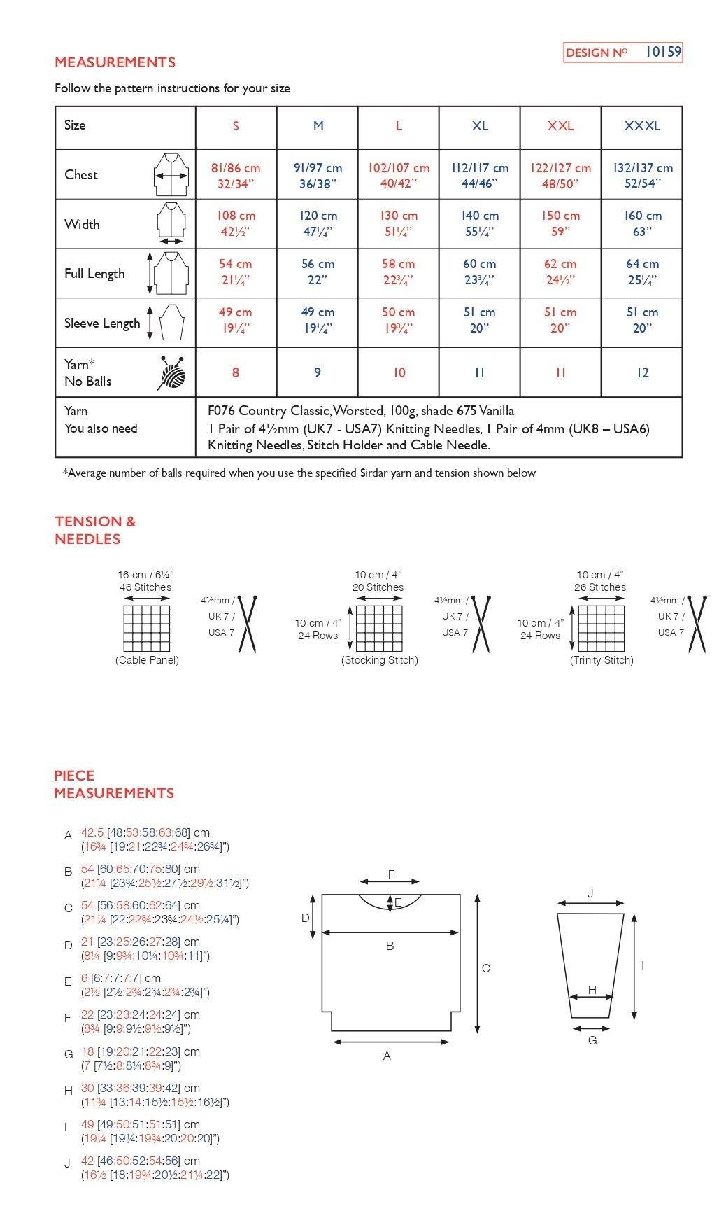 Sirdar 10159 Country Classic Worsted (PDF) Knit in a Box