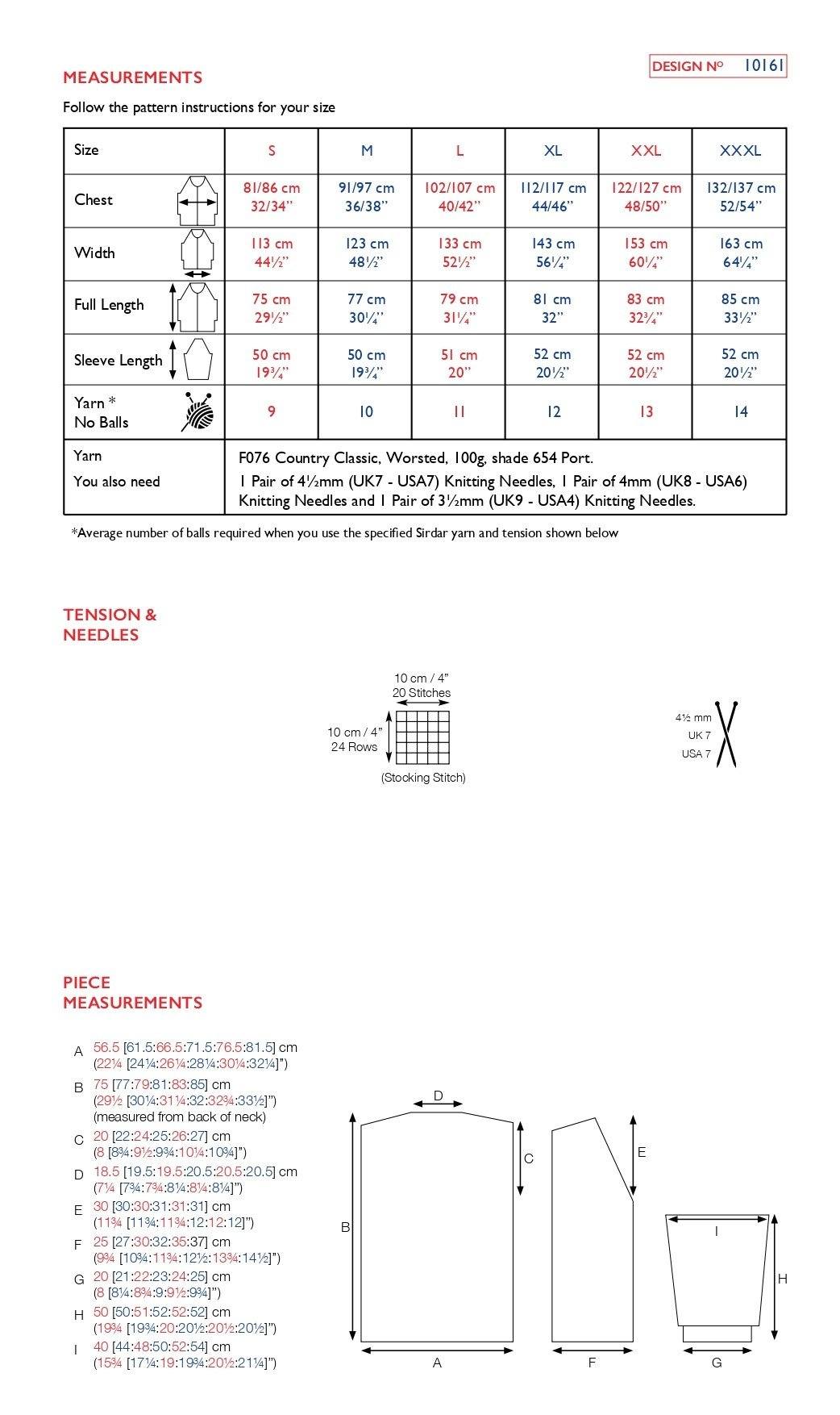 Sirdar 10161 Country Classic Worsted (PDF) Knit in a Box