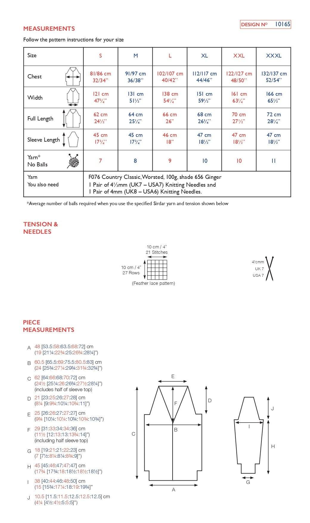 Sirdar 10165 Country Classic Worsted (PDF) Knit in a Box