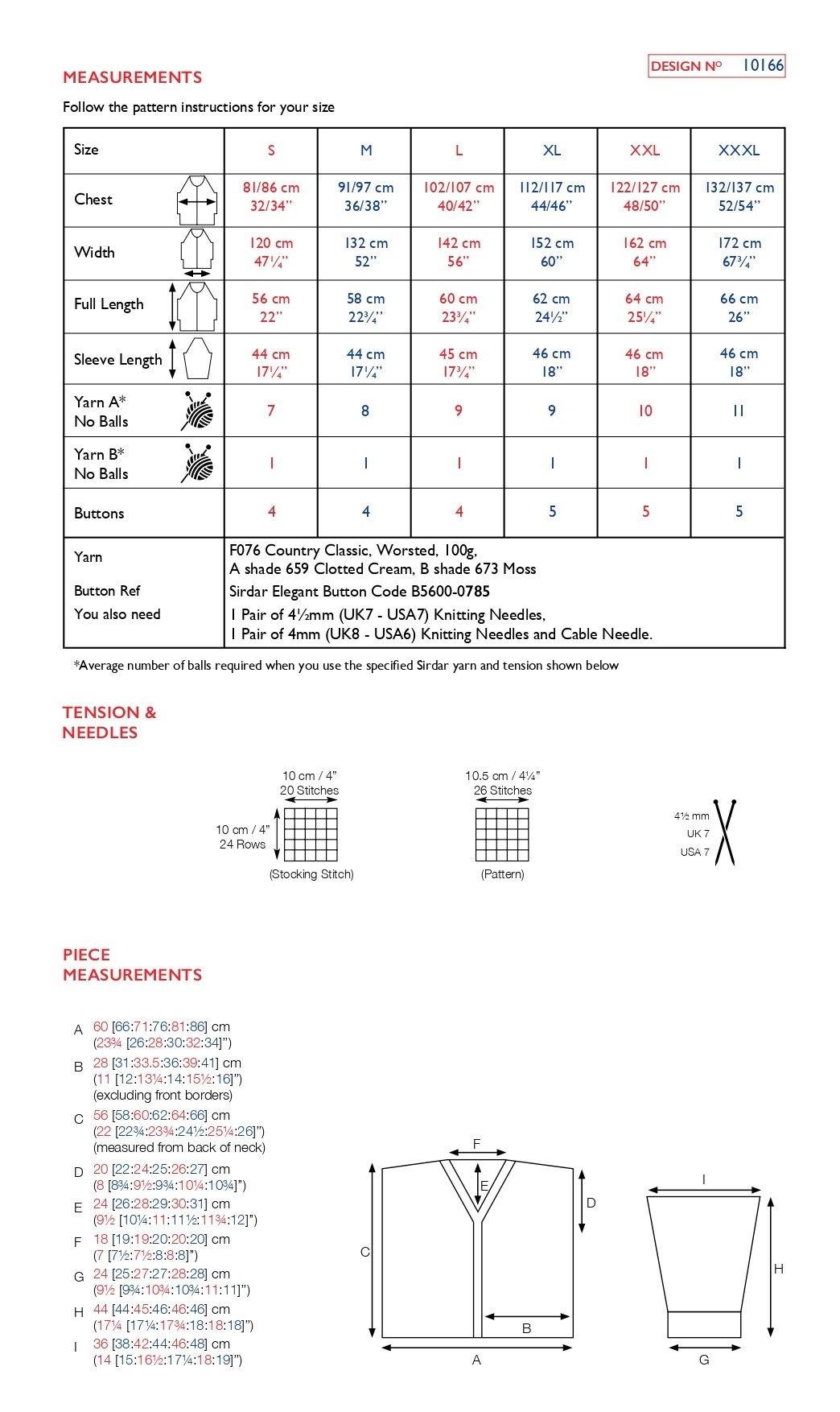 Sirdar 10166 Country Classic Worsted (PDF) Knit in a Box