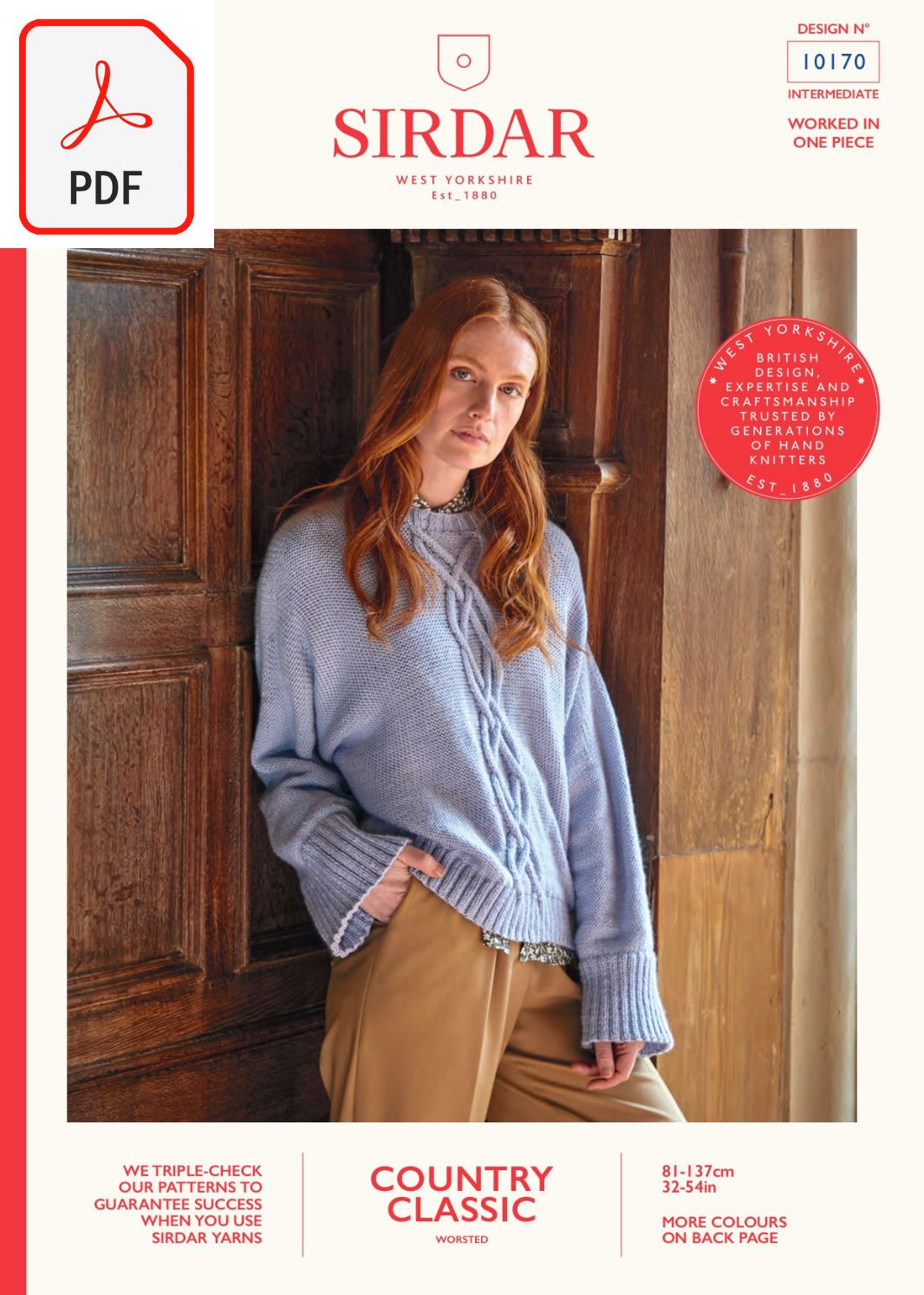 Sirdar 10170 Country Classic Worsted (PDF) Knit in a Box