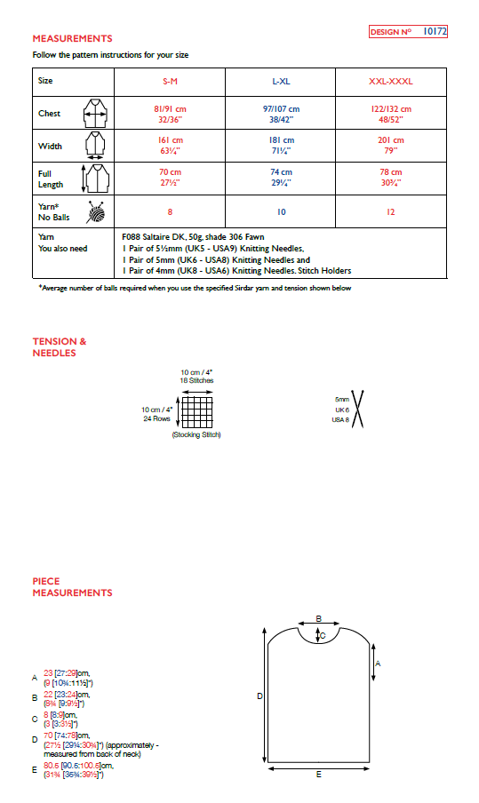 Sirdar 10172 Saltaire Aran (PDF) Knit in a Box