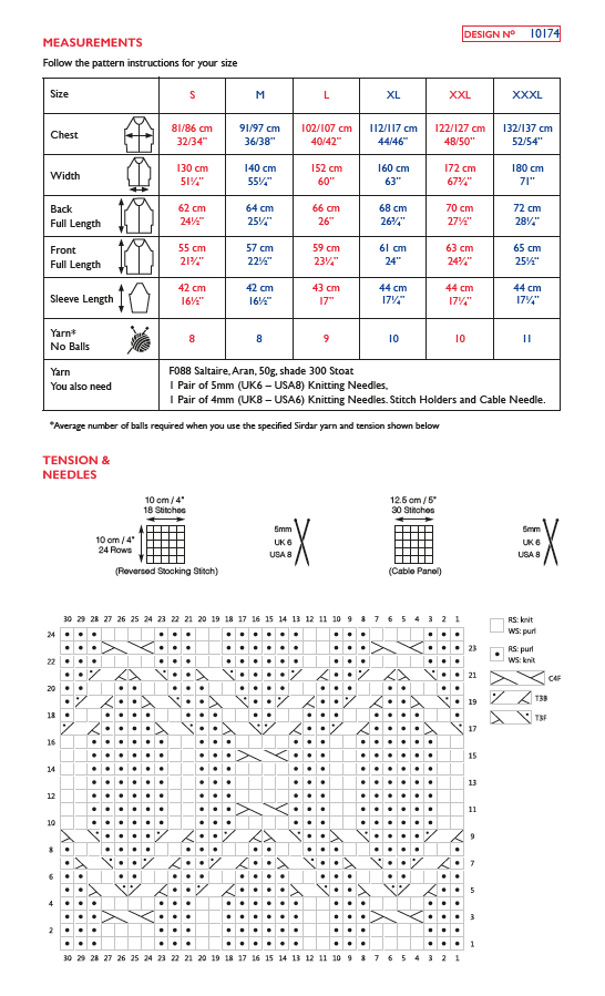 Sirdar 10174 Saltaire Aran (PDF) Knit in a Box