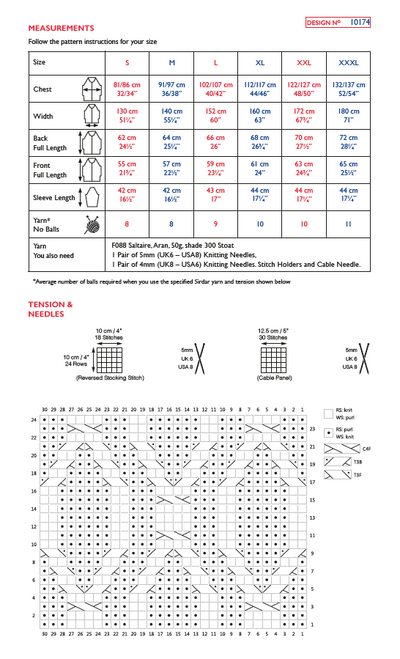 Sirdar 10174 Saltaire Aran (PDF) Knit in a Box