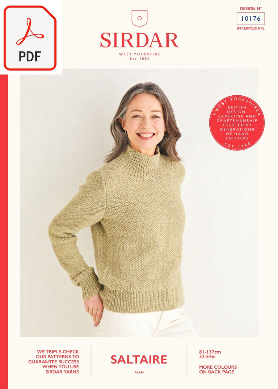 Sirdar 10176 Saltaire Aran (PDF) Knit in a Box 