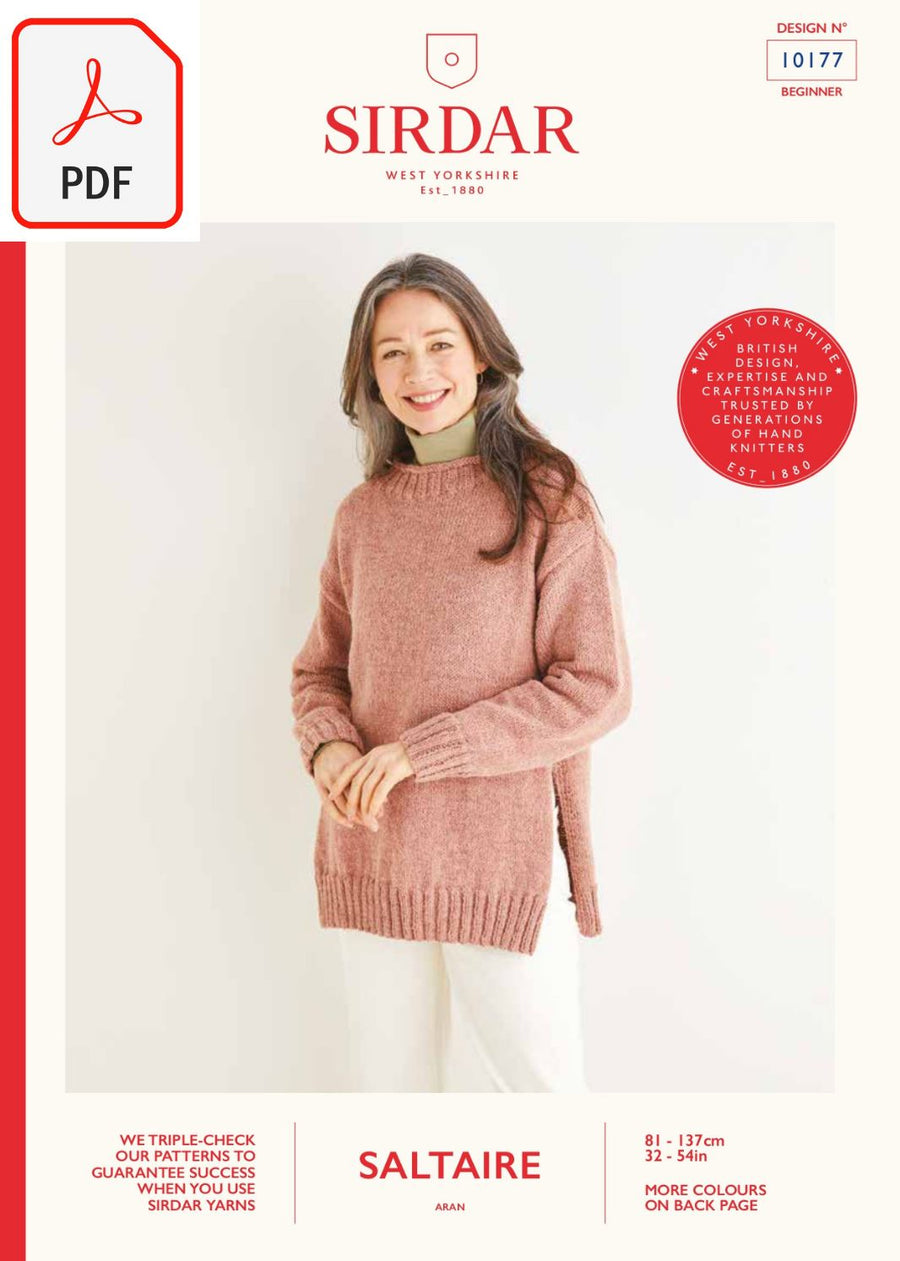 Sirdar 10177 Saltaire Aran (PDF) Knit in a Box 