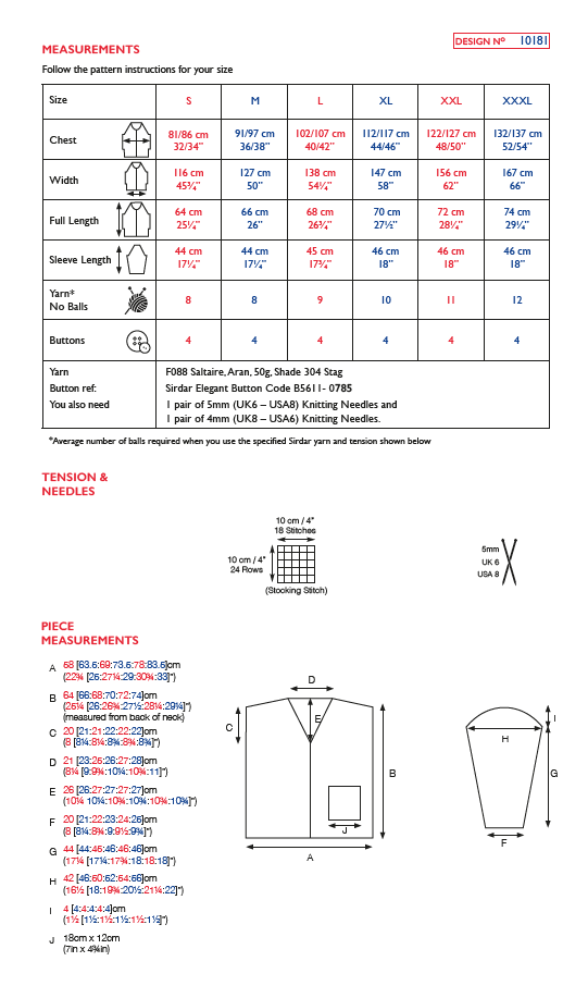 Sirdar 10181 Saltaire Aran (PDF) Knit in a Box