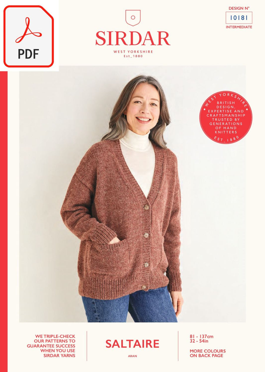 Sirdar 10181 Saltaire Aran (PDF) Knit in a Box 