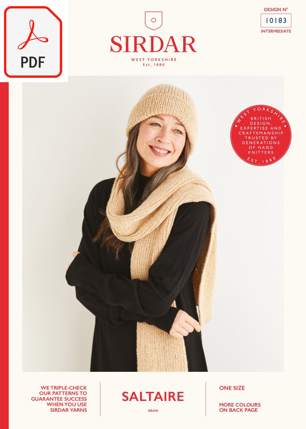 Sirdar 10183 Saltaire Aran (PDF) Knit in a Box