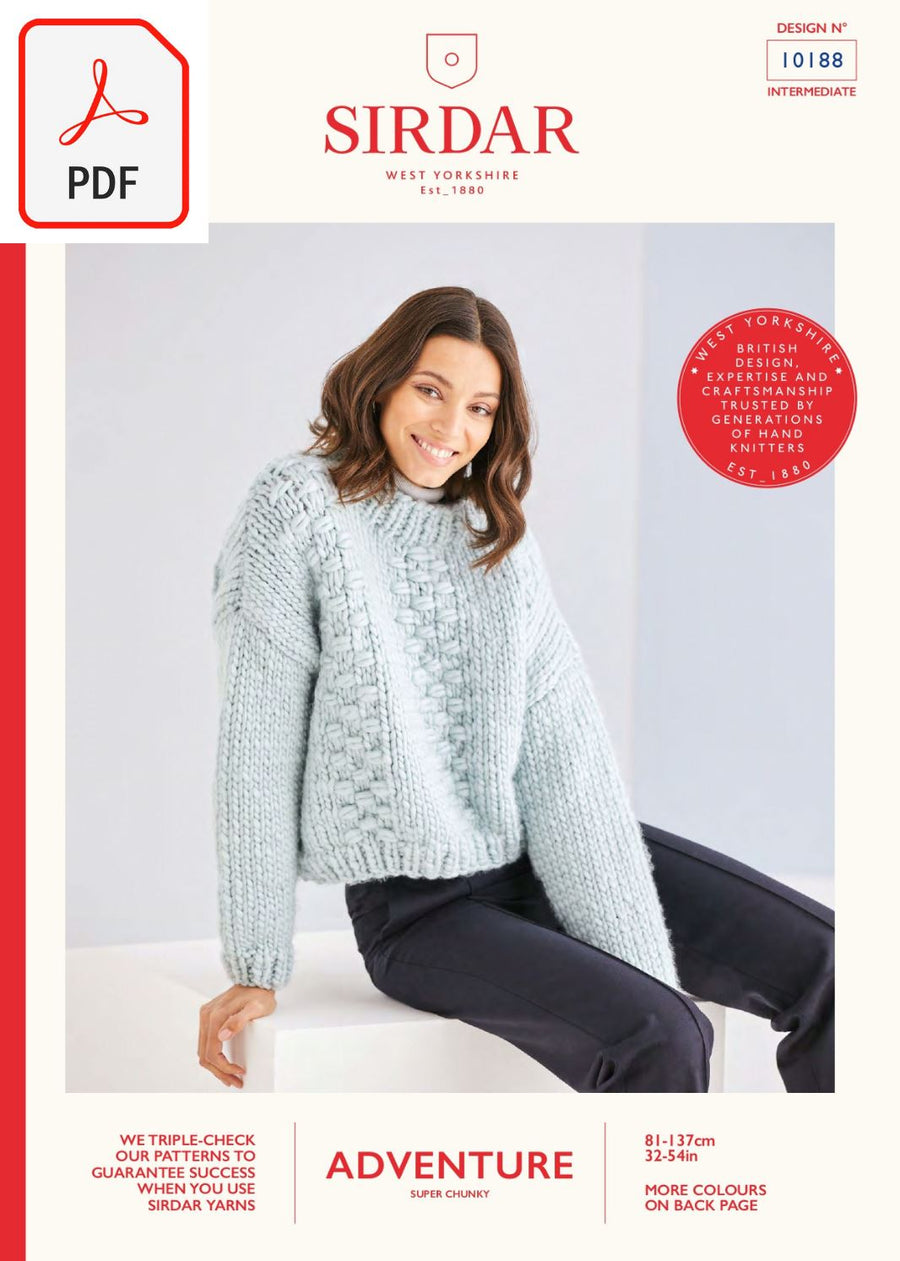 Sirdar 10188 Adventure Super Chunky (PDF) Knit in a Box 