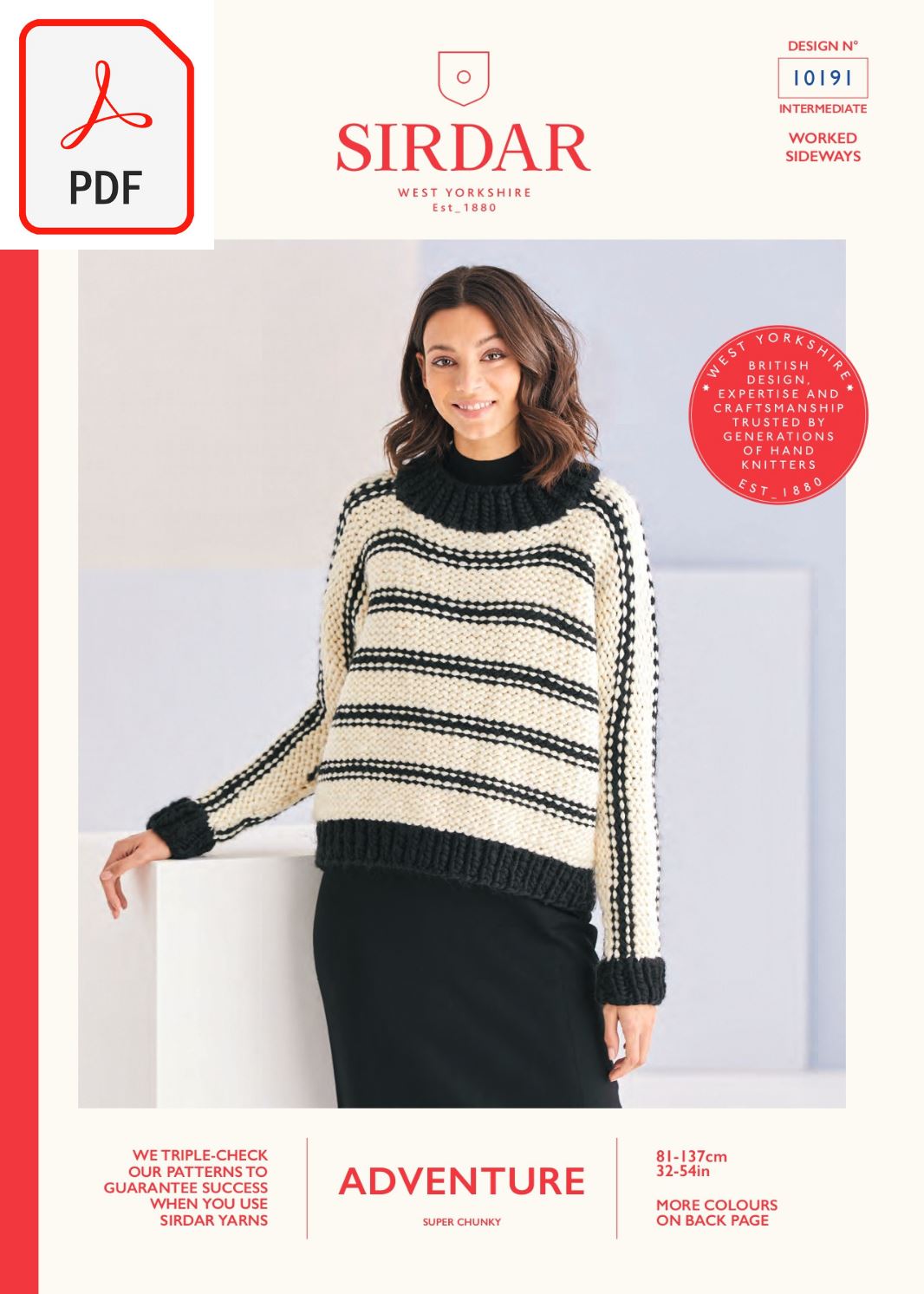 Sirdar 10191 Adventure Super Chunky (PDF) Knit in a Box