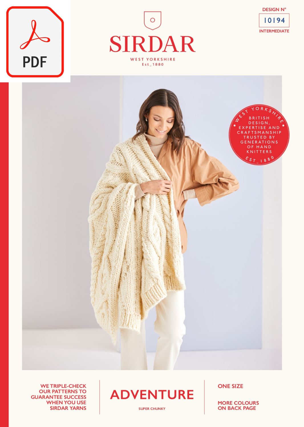 Sirdar 10194 Adventure Super Chunky (PDF) Knit in a Box