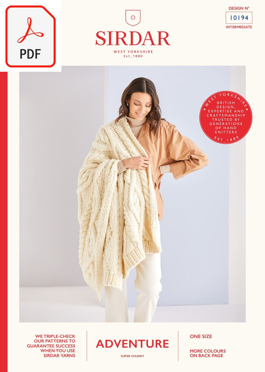 Sirdar 10194 Adventure Super Chunky (PDF) Knit in a Box 