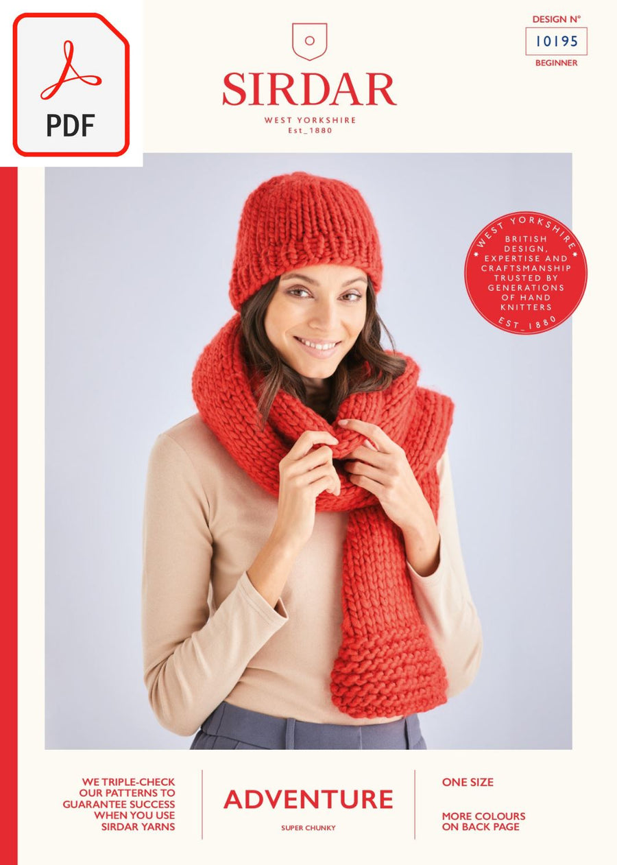 Sirdar 10195 Adventure Super Chunky (PDF) Knit in a Box 