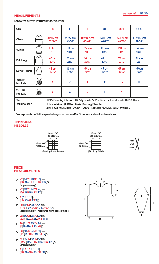 Sirdar 10196 Country Classic DK (PDF) Knit in a Box
