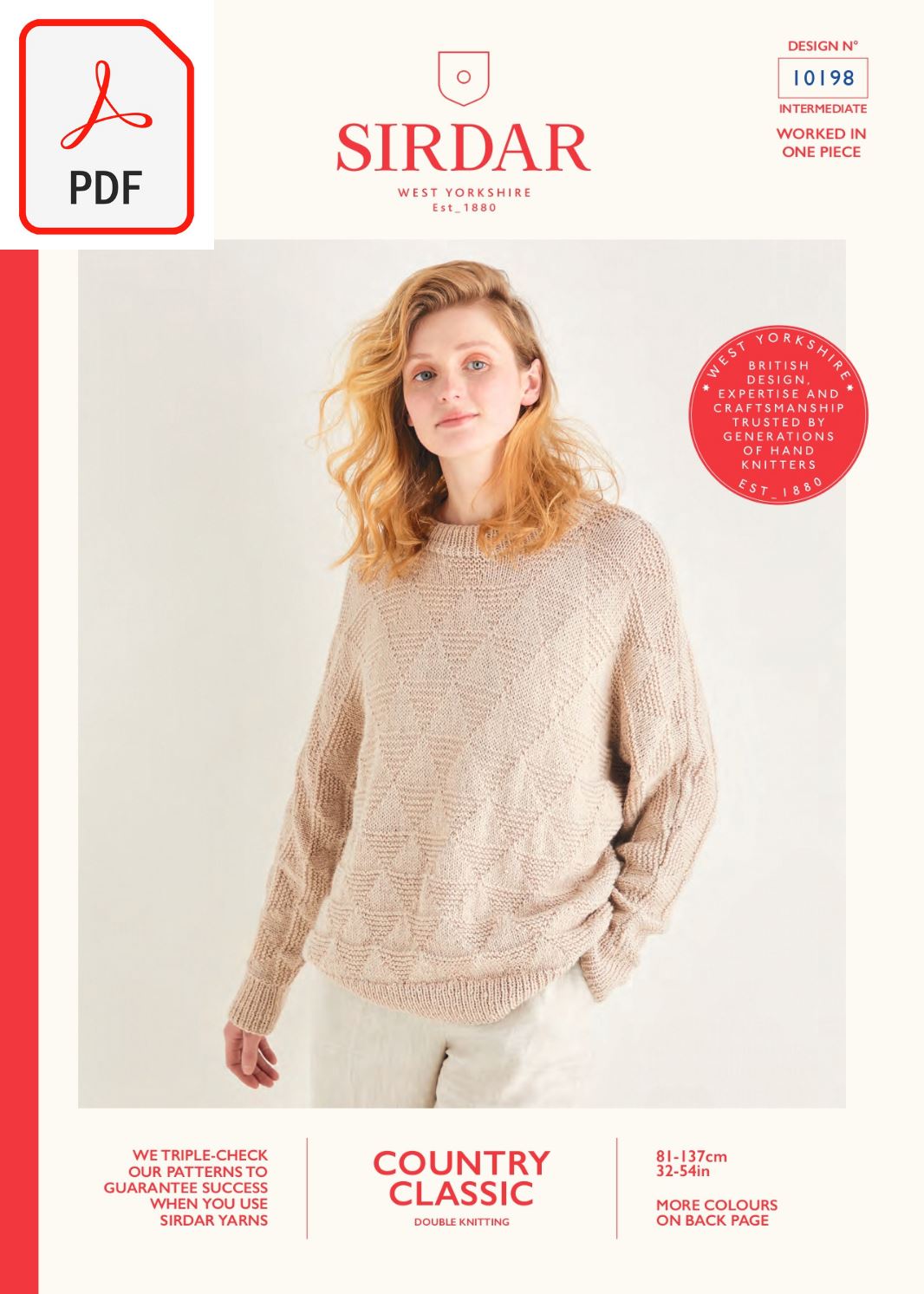 Sirdar 10198 Country Classic DK (PDF) Knit in a Box