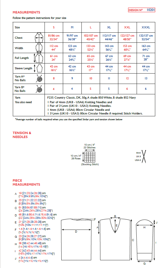 Sirdar 10201 Country Classic DK (PDF) Knit in a Box