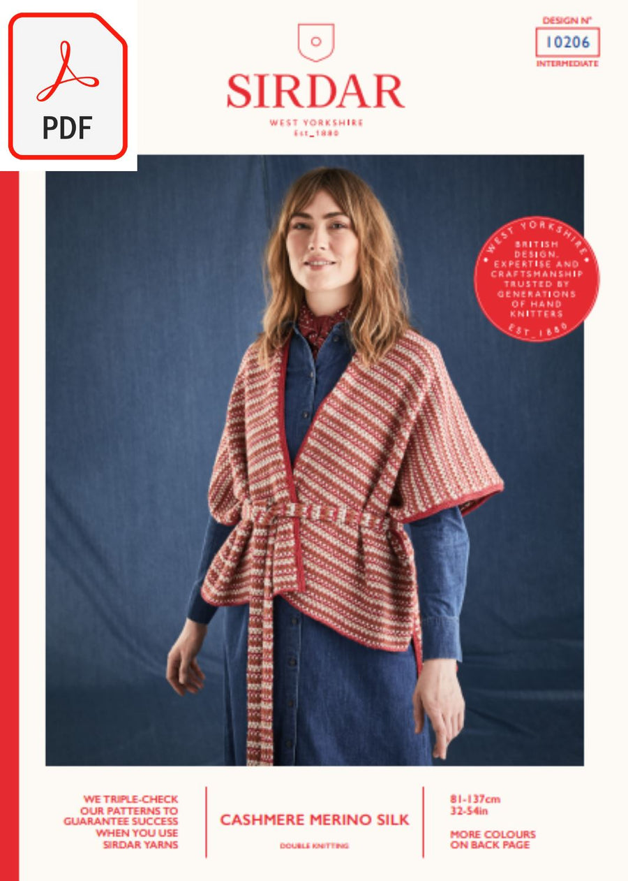Sirdar 10206 Cashmere Merino Silk DK (PDF) Knit in a Box 