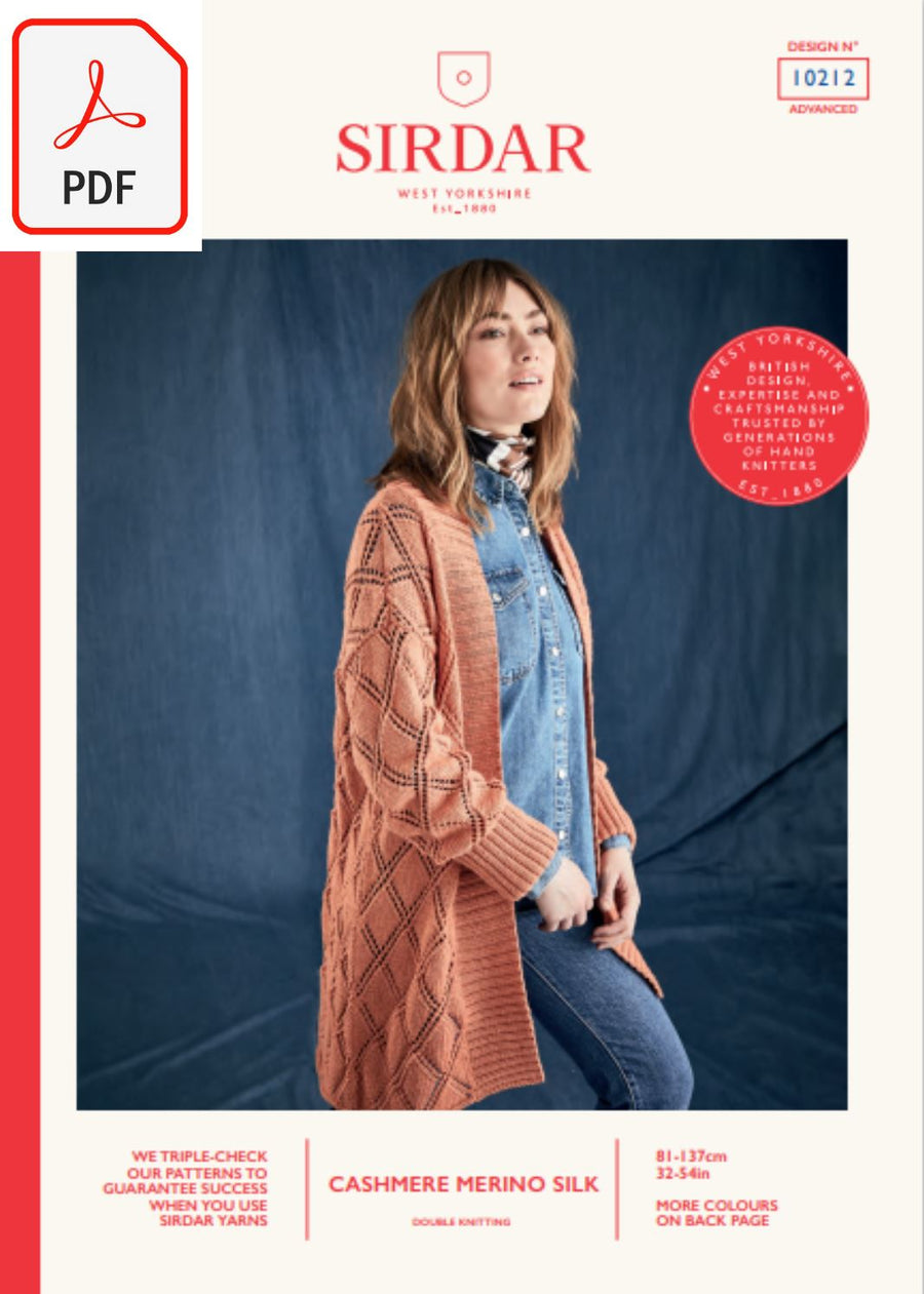 Sirdar 10212 Cashmere Merino Silk DK (PDF) Knit in a Box 