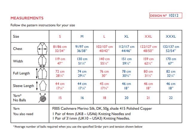 Sirdar 10212 Cashmere Merino Silk DK (PDF) Knit in a Box