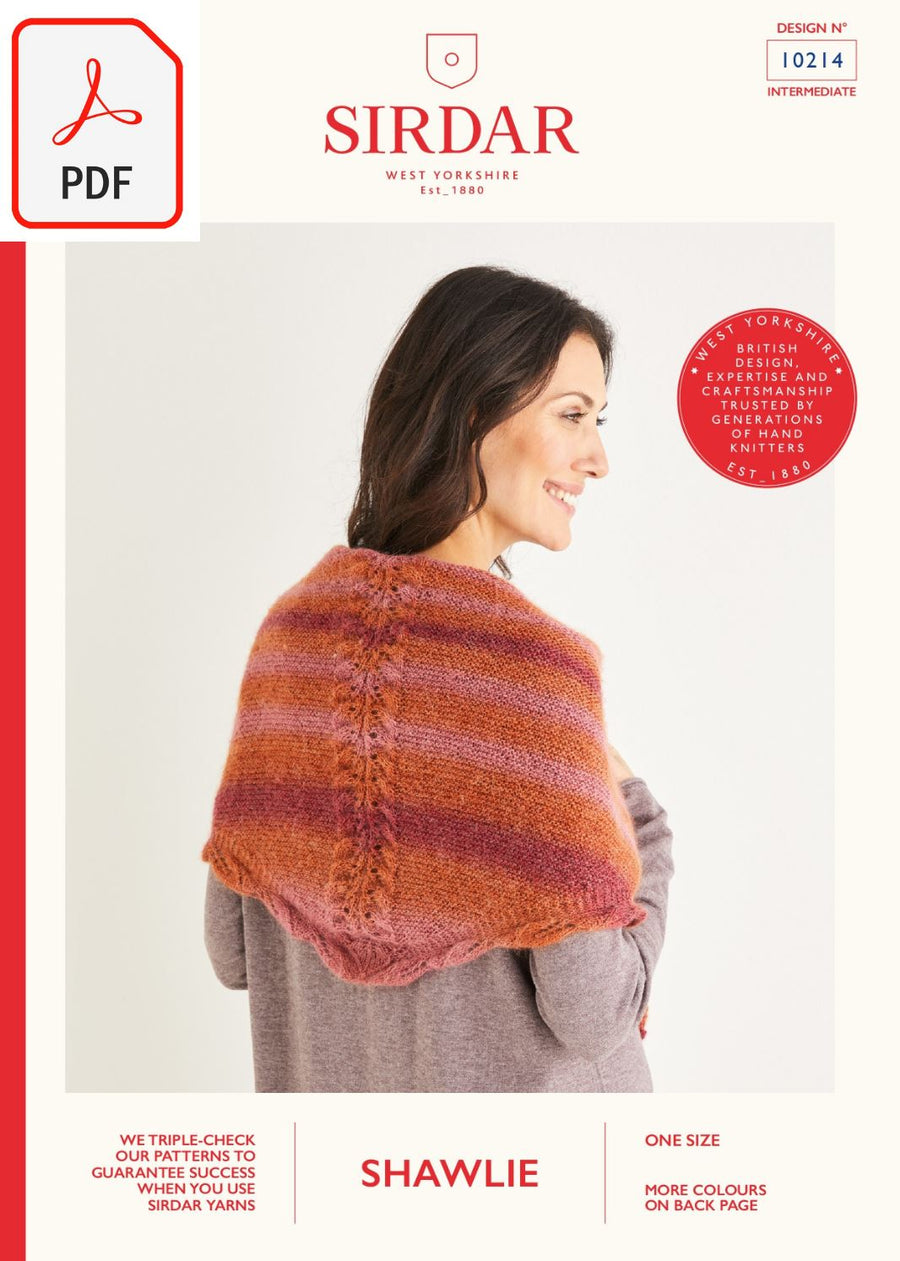 Sirdar 10214 Shawlie (PDF) Knit in a Box 