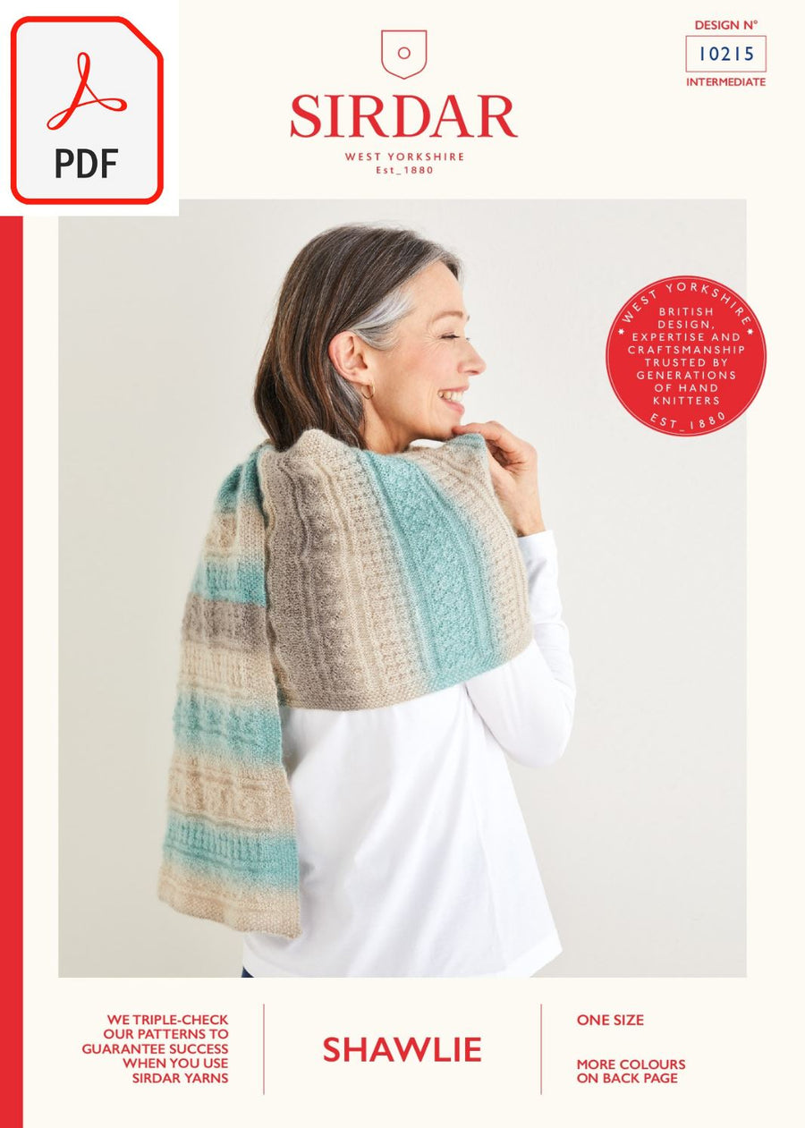 Sirdar 10215 Shawlie (PDF) Knit in a Box 