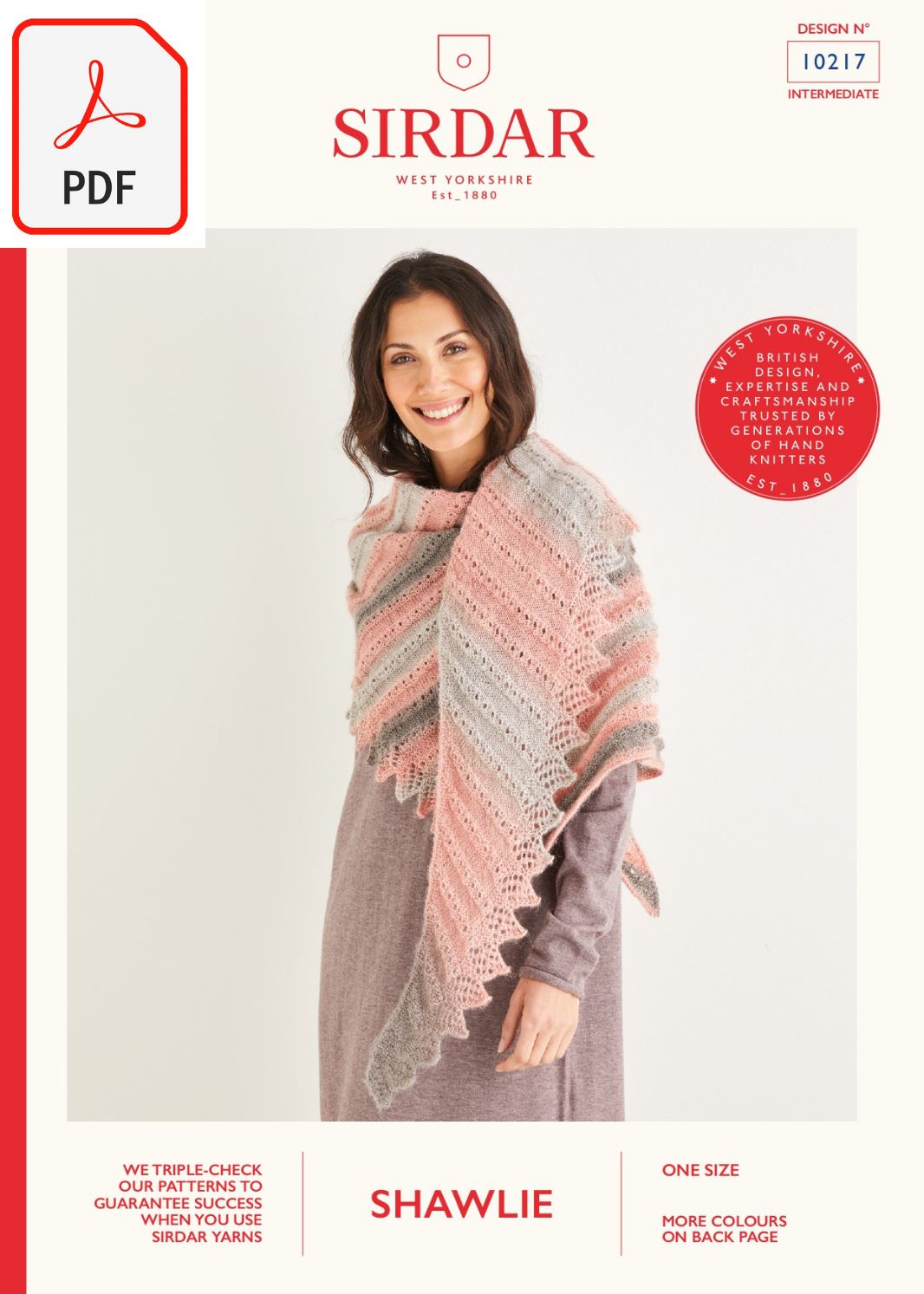 Sirdar 10217 Shawlie (PDF) Knit in a Box