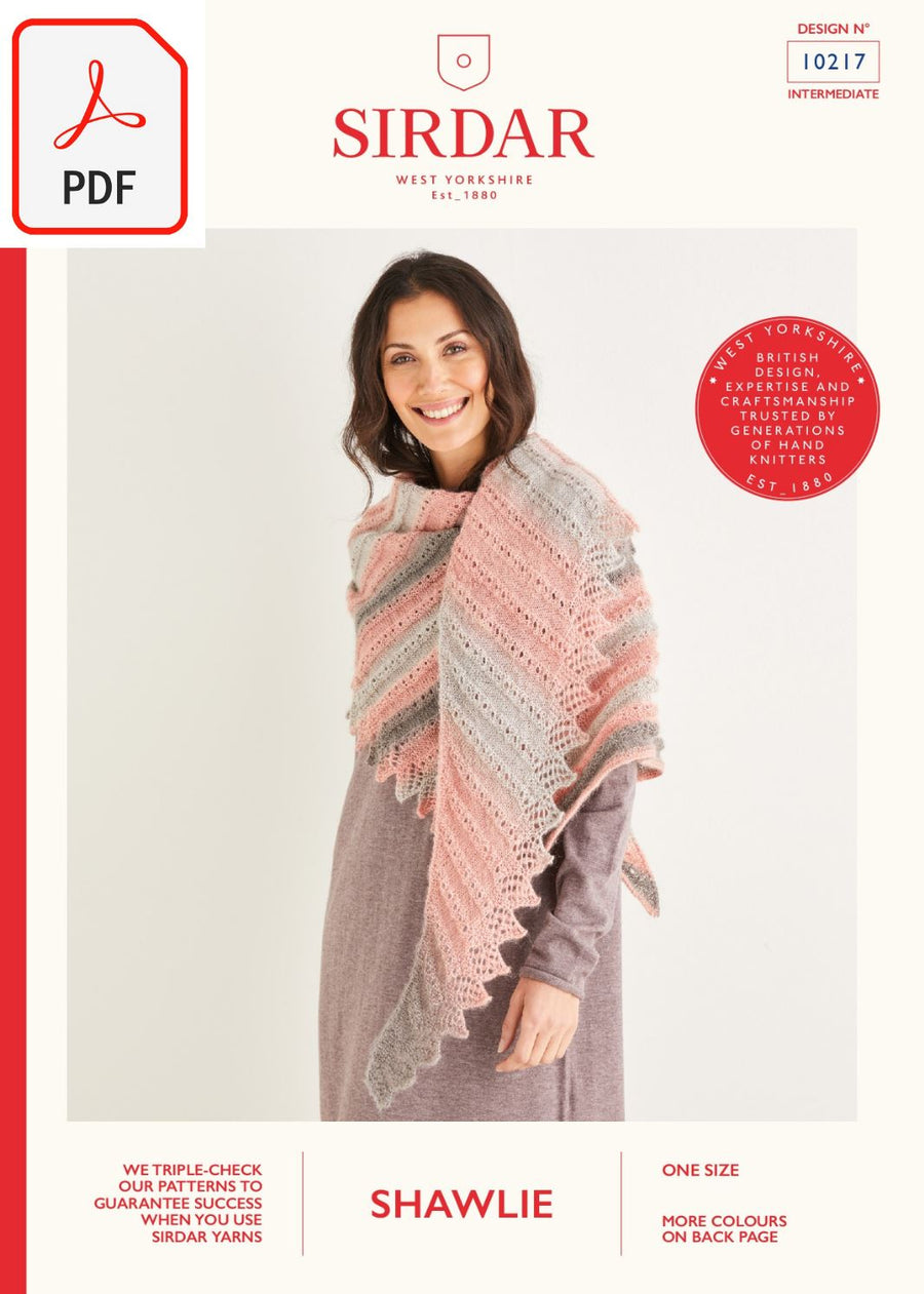 Sirdar 10217 Shawlie (PDF) Knit in a Box 
