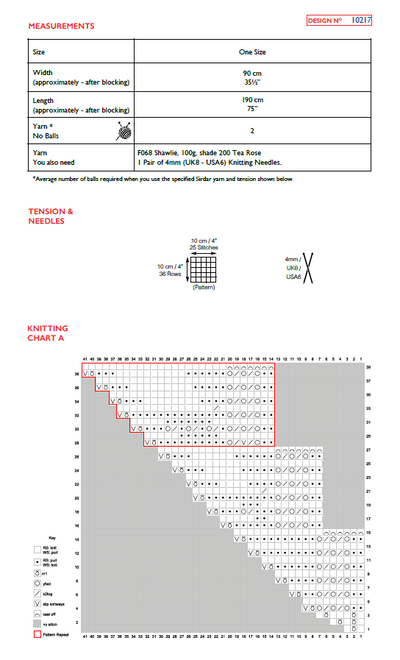 Sirdar 10217 Shawlie (PDF) Knit in a Box