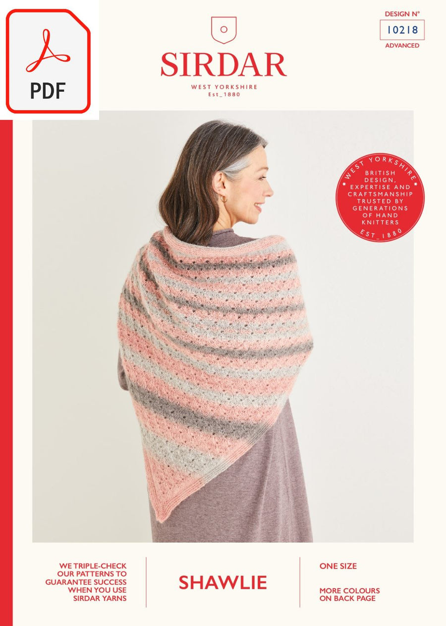 Sirdar 10218 Shawlie (PDF) Knit in a Box 