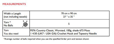 Sirdar 10236 Country Classic Worsted (PDF) Knit in a Box