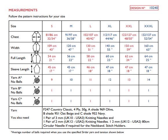 Sirdar 10240 Country Classic 4 Ply (PDF) Knit in a Box