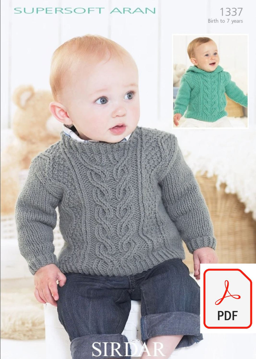 Sirdar 1337 Sweaters in Supersoft Aran (PDF) Knit in a Box 