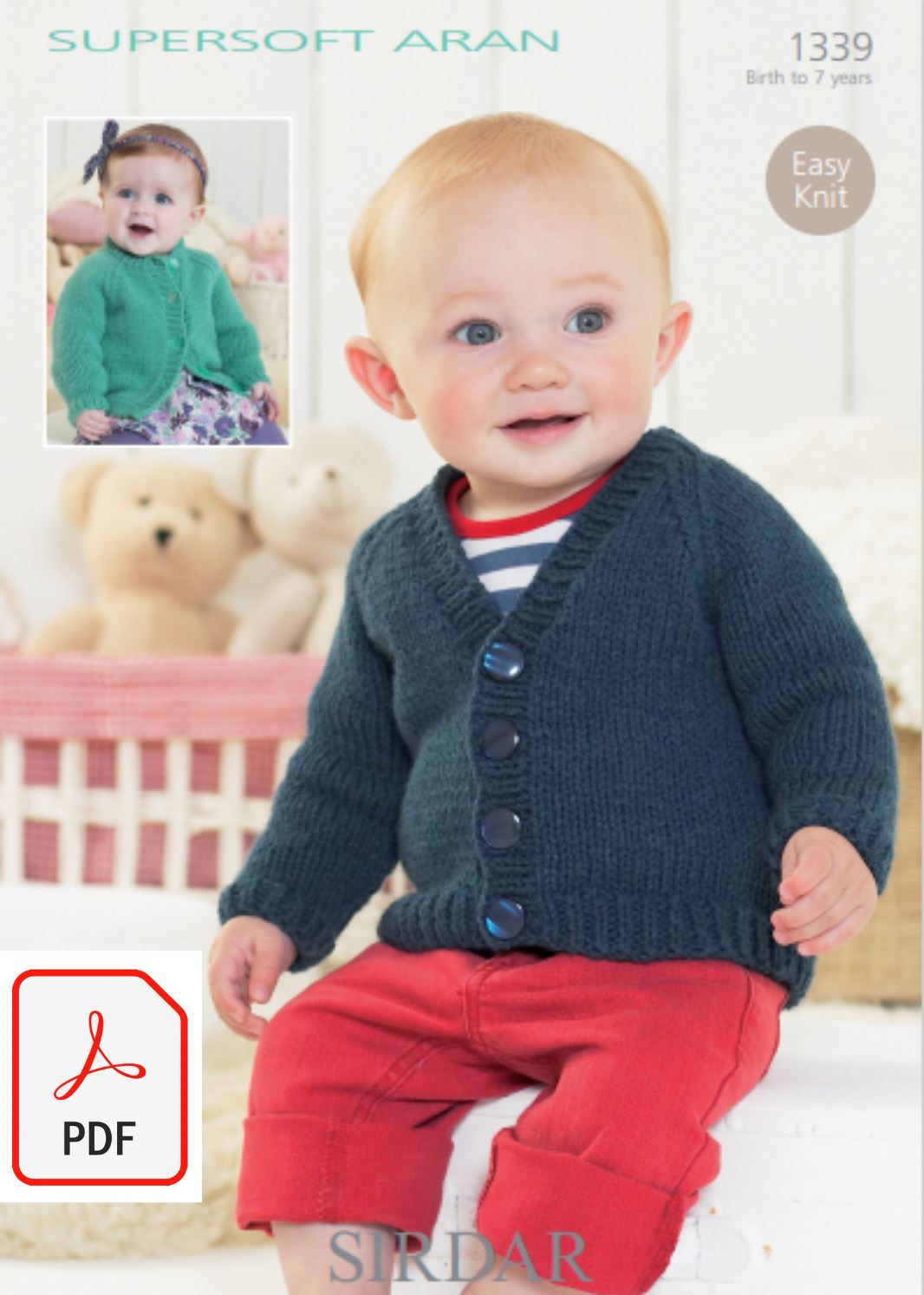 Sirdar 1339 Cardigans in Supersoft Aran (PDF) Knit in a Box