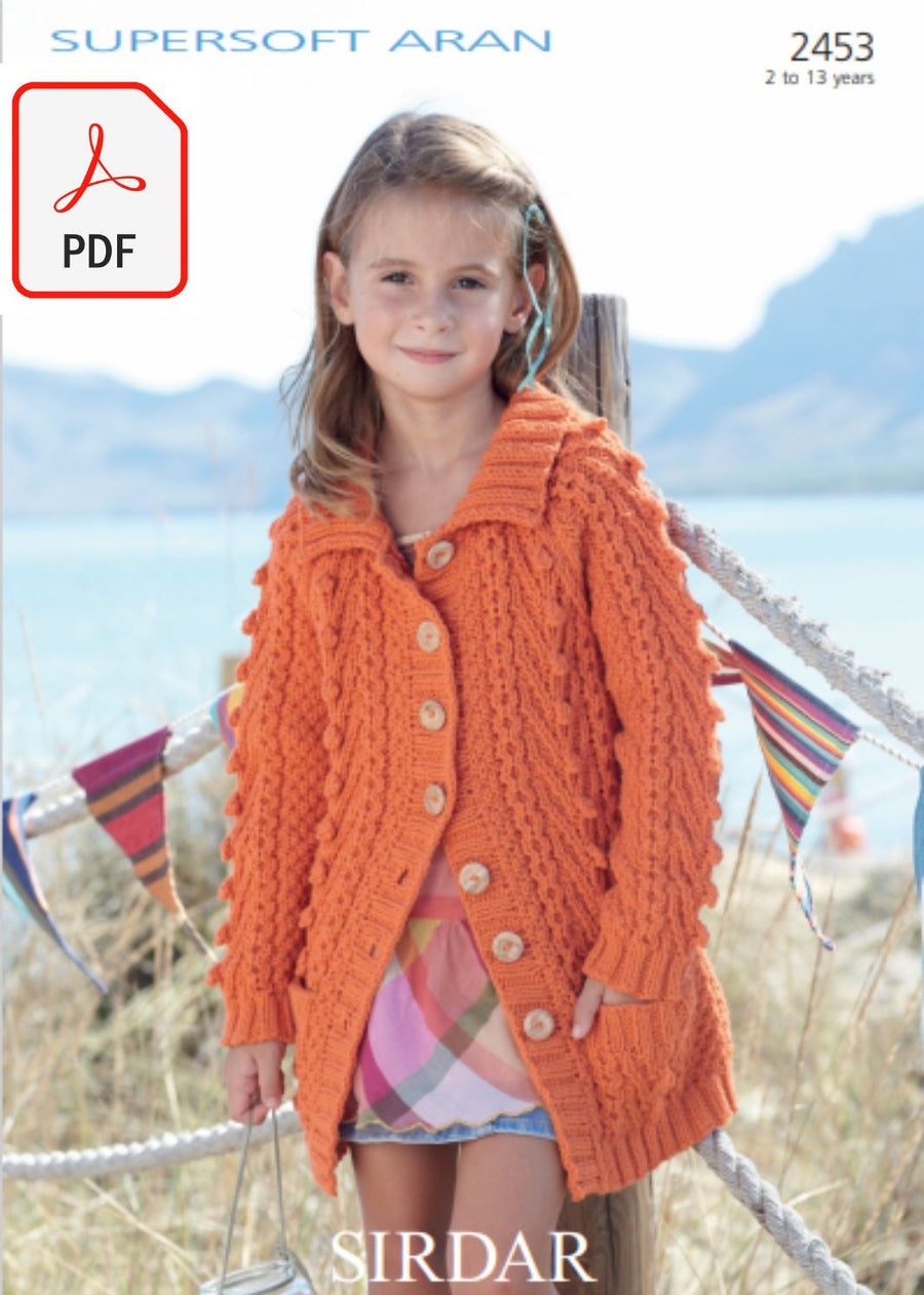 Sirdar 2453 Jacket in Supersoft Aran (PDF) Knit in a Box 