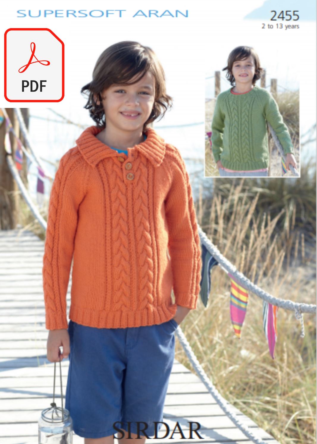 Sirdar 2455 Sweaters in Supersoft Aran (PDF) Knit in a Box