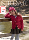 Sirdar 2468 Cardigan and Hat in Supersoft Aran (PDF) Knit in a Box 