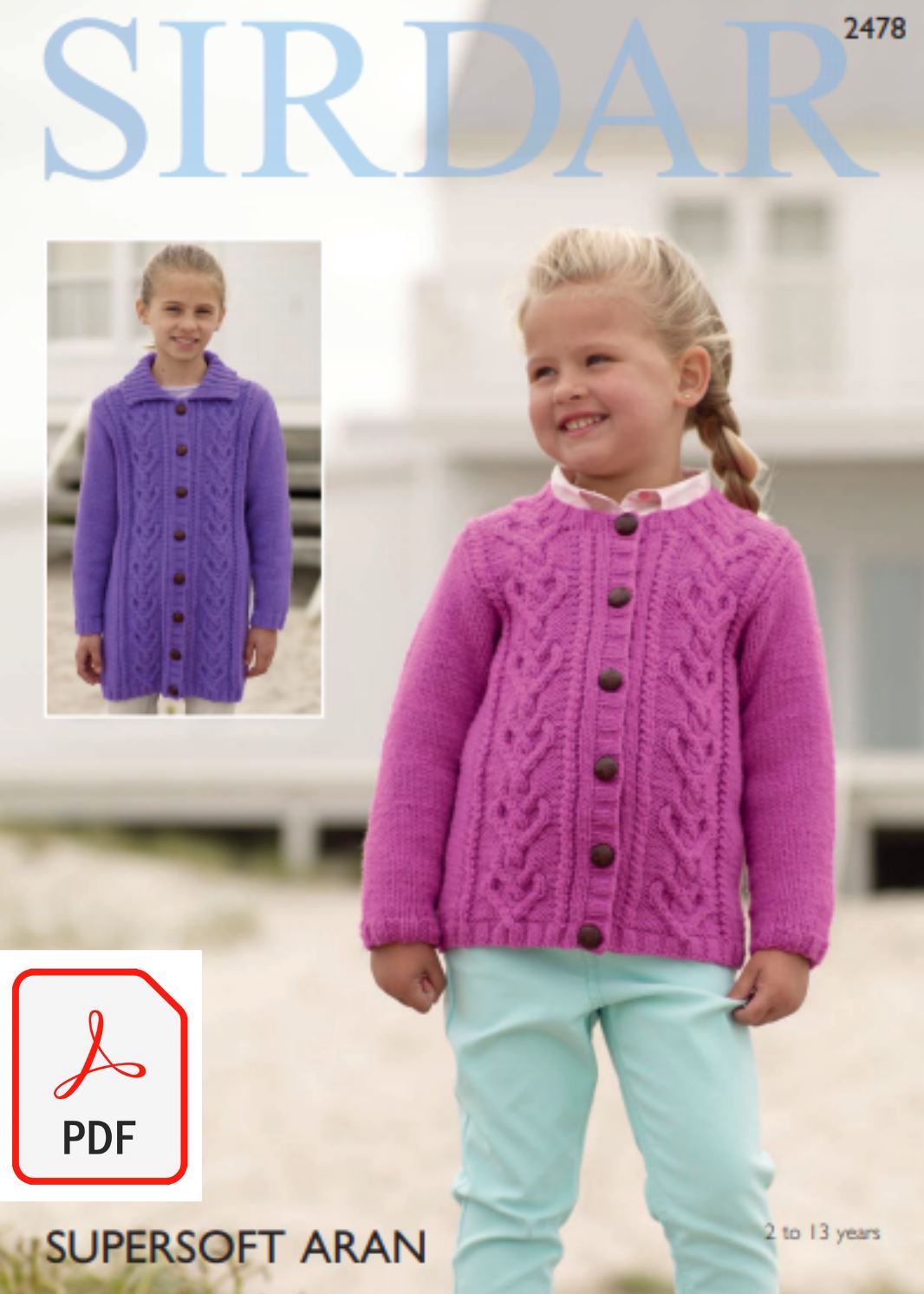 Sirdar 2478 Cardigans in Supersoft Aran (PDF) Knit in a Box