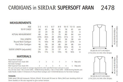 Sirdar 2478 Cardigans in Supersoft Aran (PDF) Knit in a Box