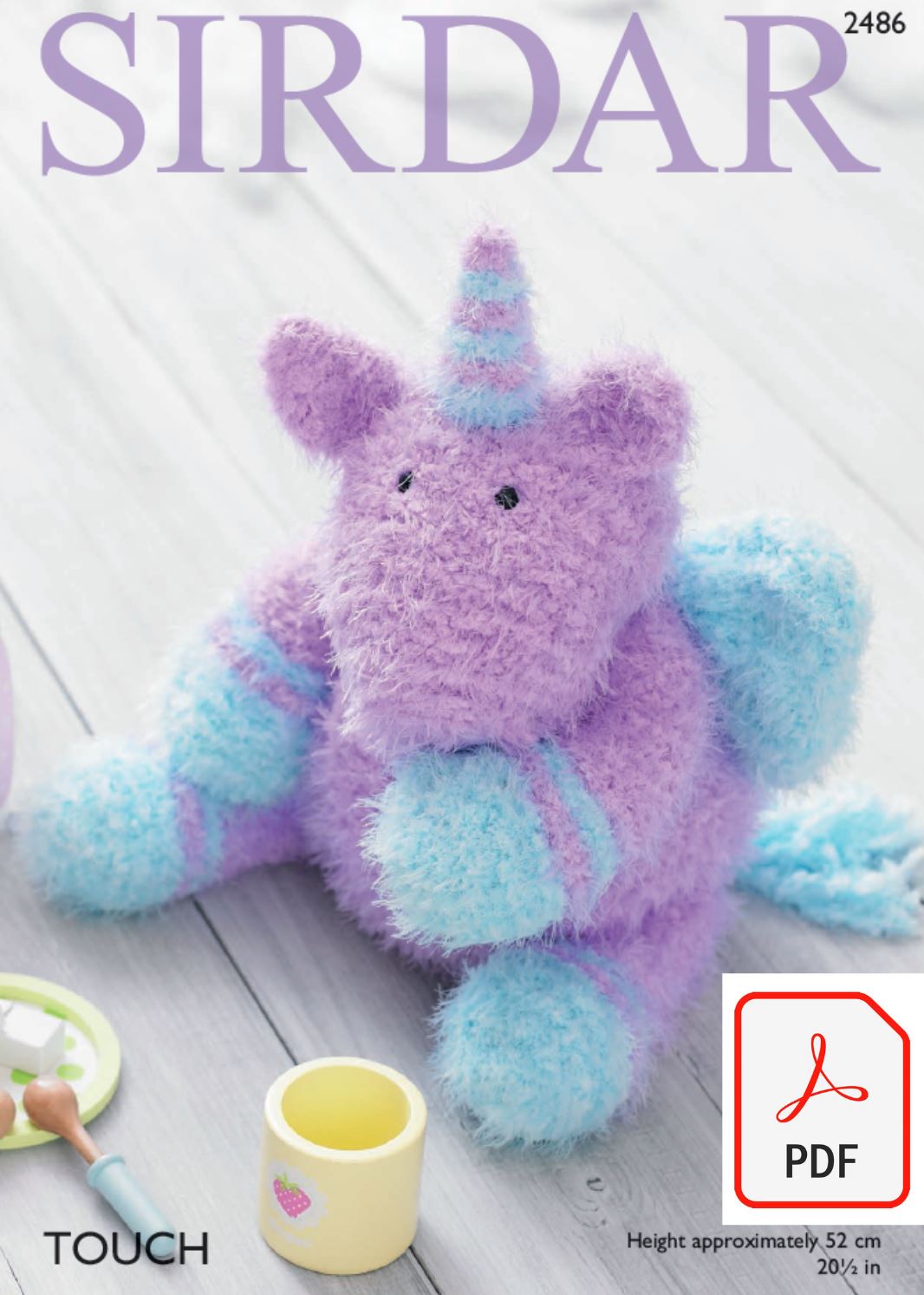 Sirdar 2486 Toy Unicorn in Touch (PDF) Knit in a Box