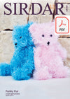 Sirdar 2500 Teddy Bear Toy in Sirdar Funky Fur (PDF) Knit in a Box 