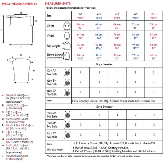 Sirdar 2516 Child Sweaters in Sirdar Country Classic DK (PDF) Knit in a Box