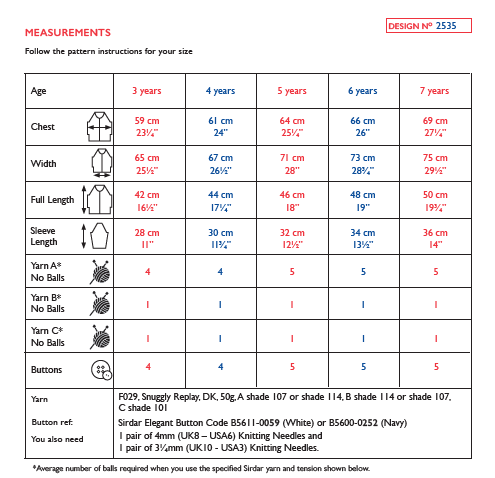 Sirdar 2535 Children Cardigans in Snuggly Replay DK Knitting (PDF) Knit in a Box