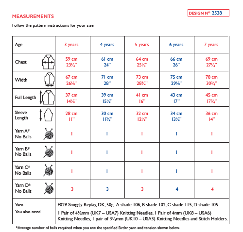 Sirdar 2538 Children Sweater in Snuggly Replay DK Knitting (PDF) Knit in a Box